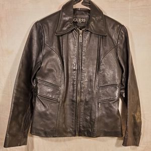 Guess Gorgeous Black Leather Jacket